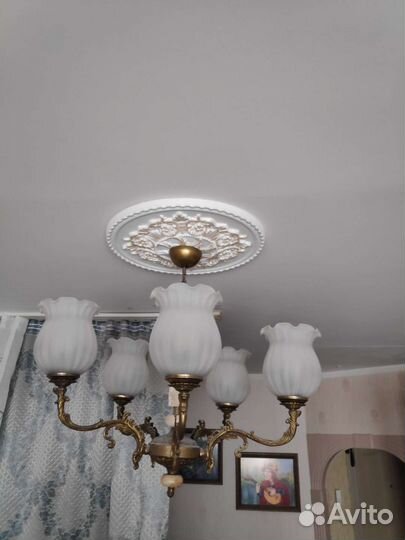 Люстра и бра с ониксом Югославия винтаж