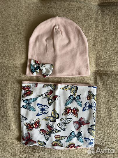 Шапка и снуд комплект для девочки