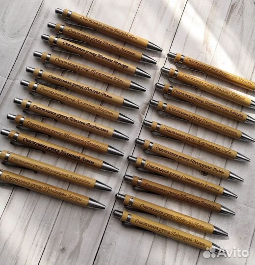 Бамбуковые ручки с гравировкой