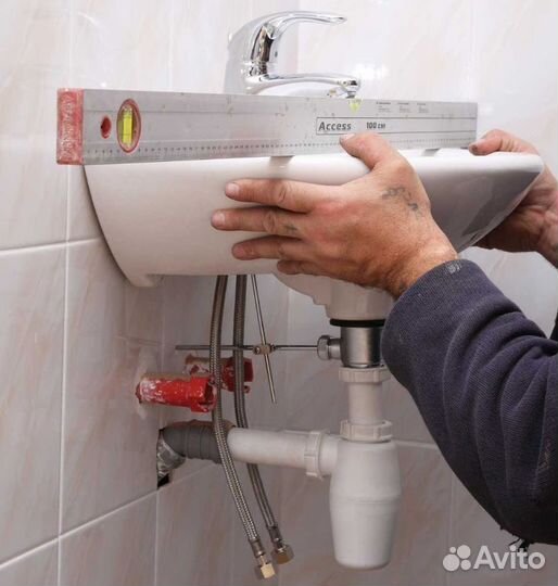 Установка инсталляции,унитаз, раковины,ванны