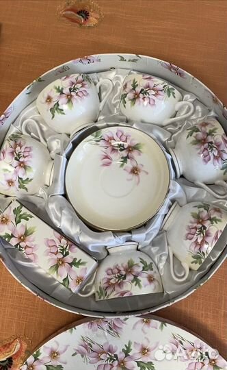 Набор костяной фарфор «Розовый цветок»