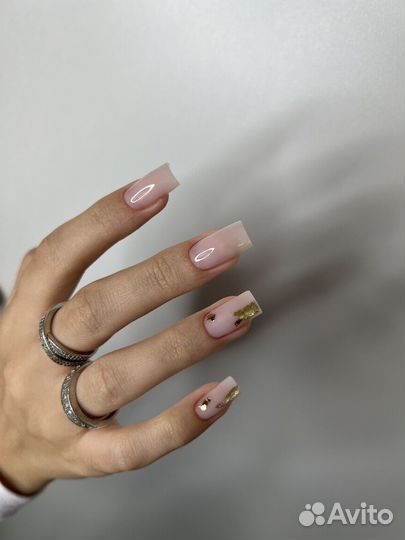 Маникюр покрытие гель лак наращивание