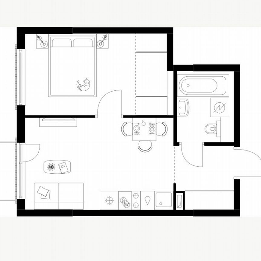 1-к. квартира, 33,8 м², 15/17 эт.