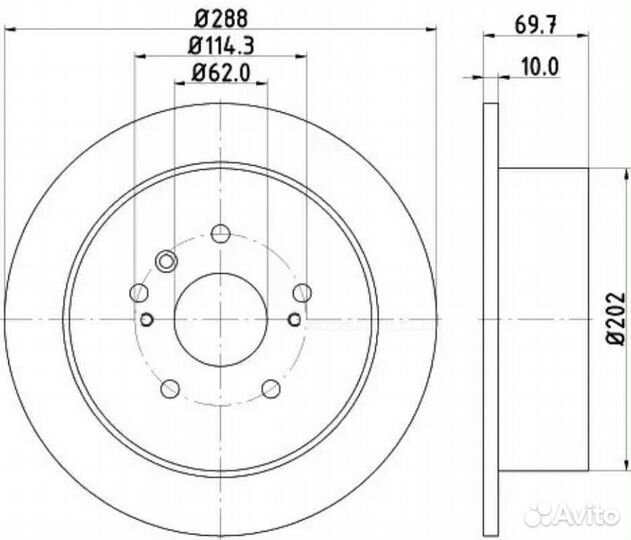 Nisshinbo ND1089K Диск тормозной зад