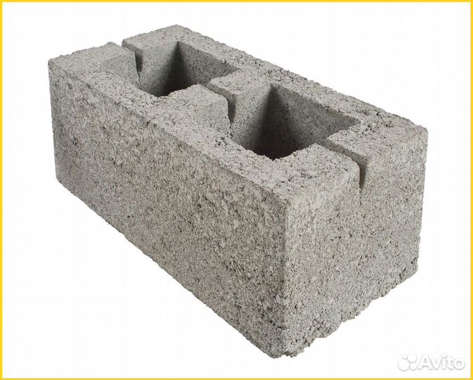 Керамзитобетонный блок полнотелый