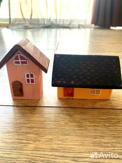 Деревянные заготовки домиков для творчества