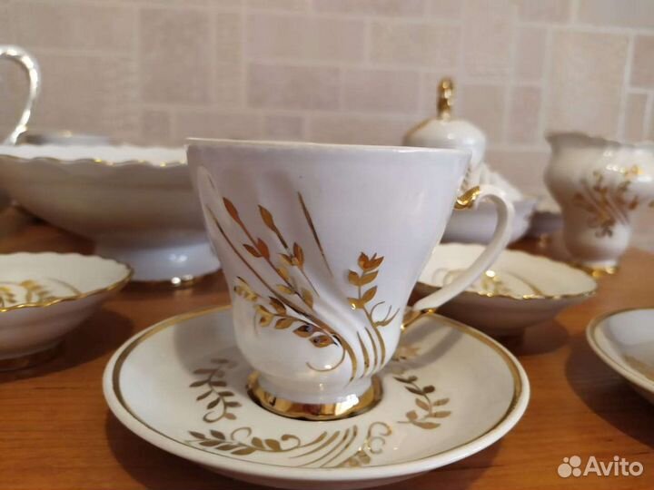 Чайный сервиз СССР фарфоровый завод Коростень