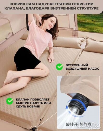 Самонадувающийся коврик туристический