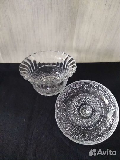 Ваза сахарница стекло СССР Винтаж