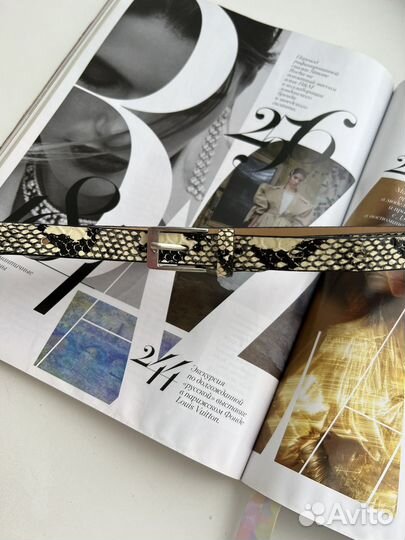 Ремень из натуральной кожи под питона