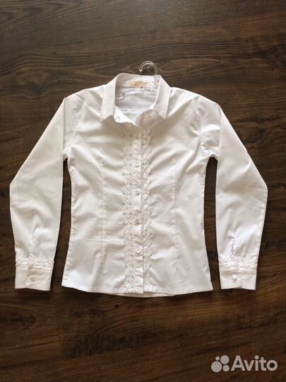 Блузка школьная на девочку 9- 10 лет, р 140
