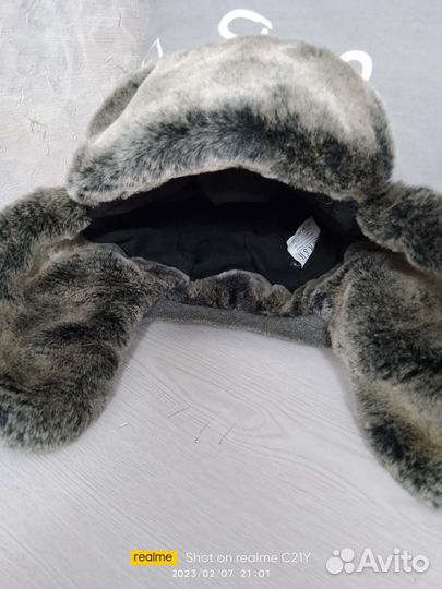 Мужская зимняя шапка с мехом