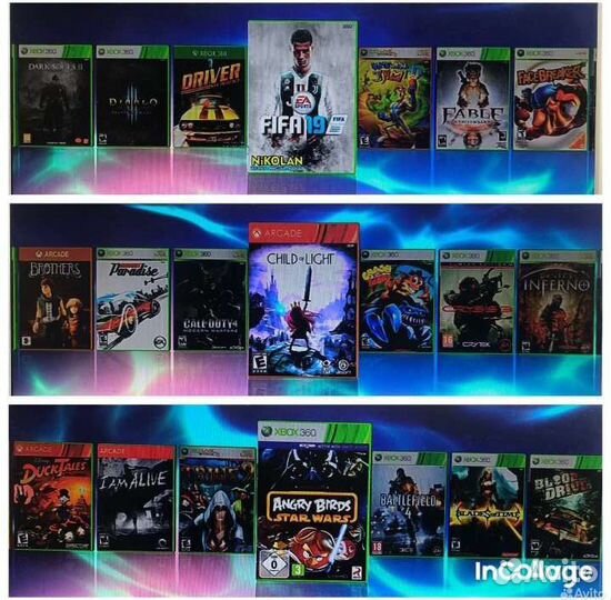 Xbox 360 slim freeboot 70 игр