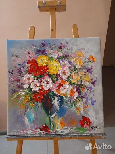 Картина маслом,холст,подрамник 50на50см