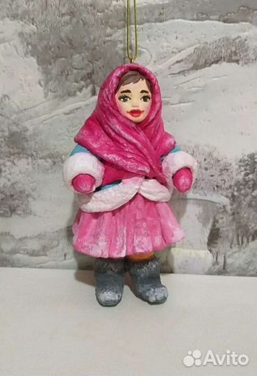 Ватная ёлочная игрушка