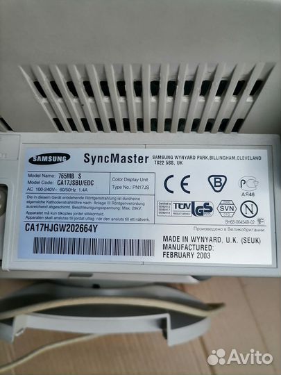 Монитор Samsung SyncMaster 765MB (ЭЛТ)