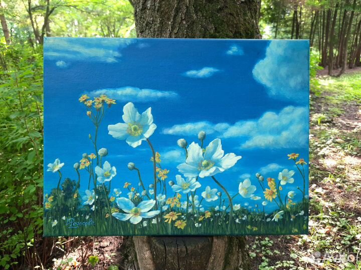 Картина маслом цветы