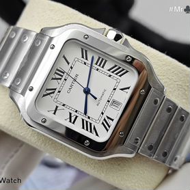 Часы Cartier Santos Steel White