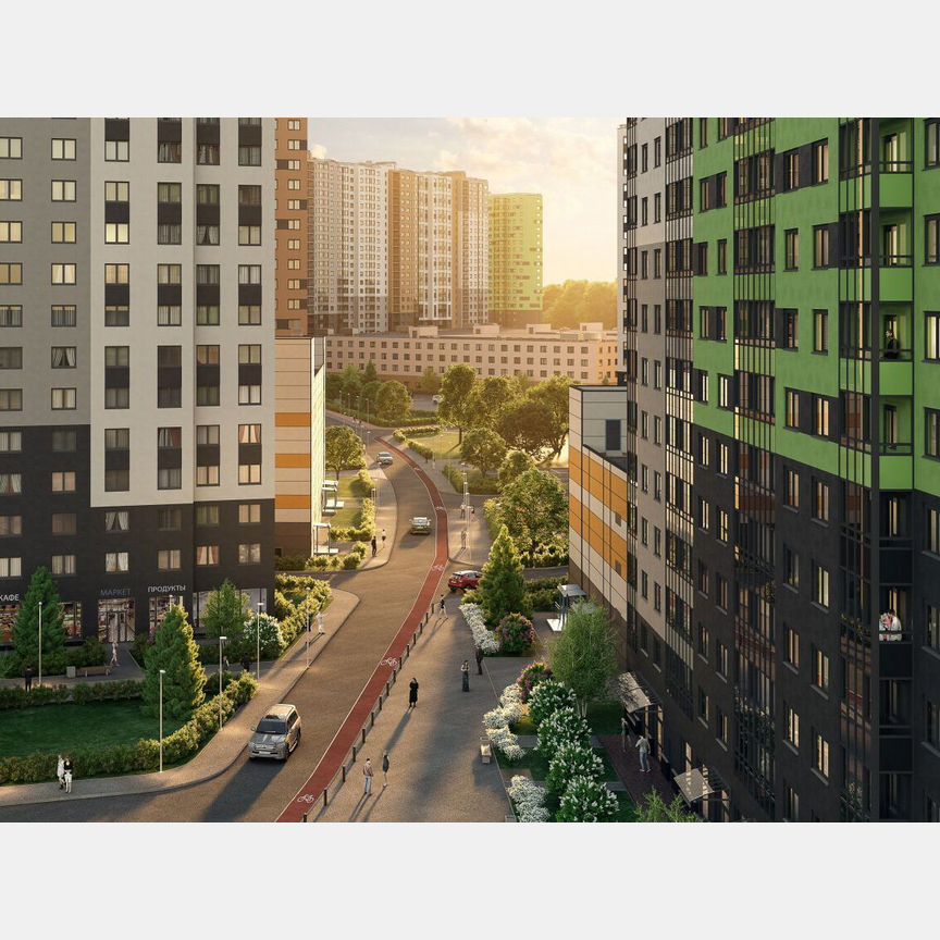 2-к. квартира, 53,2 м², 4/21 эт.