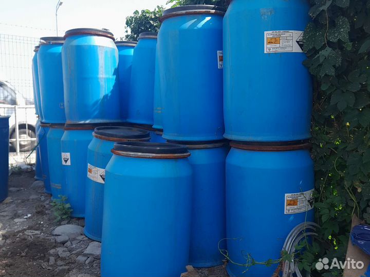 Бочка пластиковая 230 л хомут кольцо