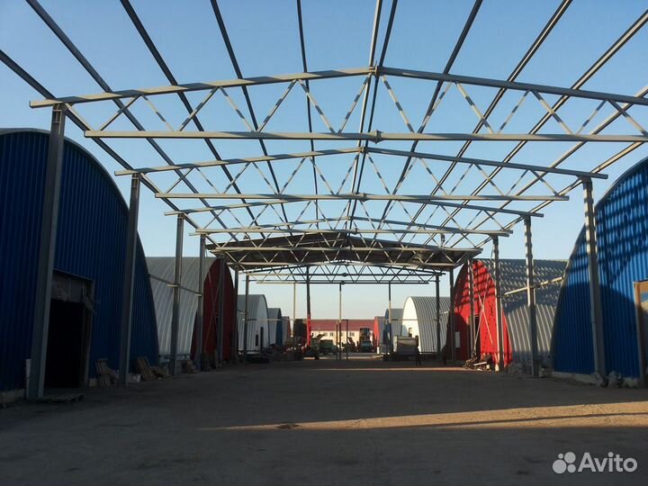 Каркасный ангар быстровозводимый