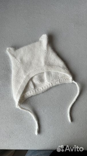 Чепчик Котенок вязаный детский