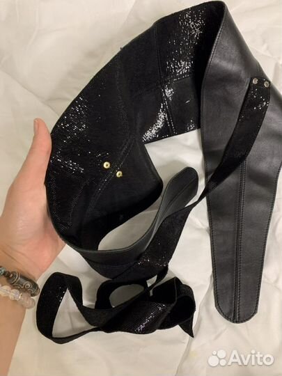 Кожаный пояс корсет