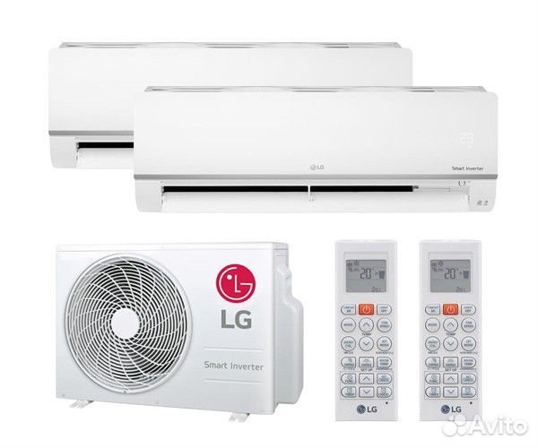 Мульти сплит-система на 2 комнаты LG 2 x PM09SP.NS
