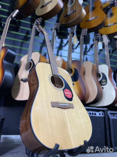 Fender cd-60s акустическая гитара массив