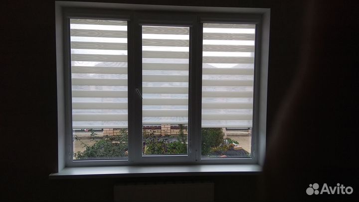 Рулонные шторы зебра стандарт белый