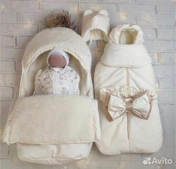 Конверт для новорожденного на выписку зима