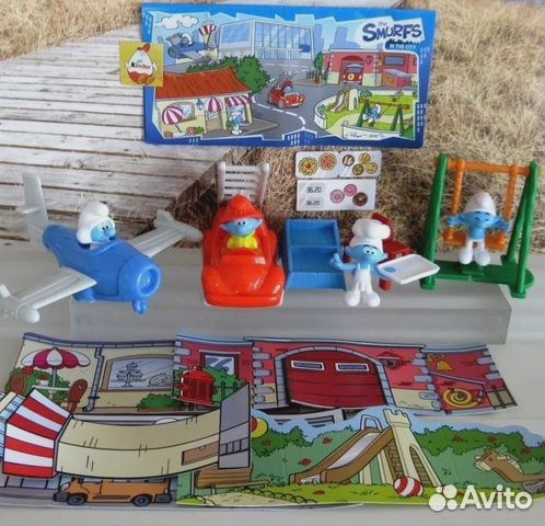 Киндер смурфы макси новые в капсулах