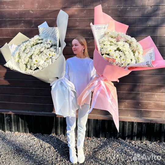 Букеты-Гиганты XXL из Хризантем-Ромашек