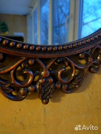 Зеркало круглое бу старинное