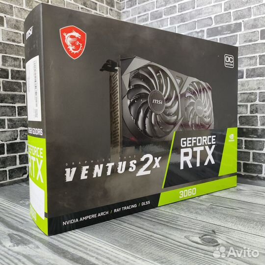 Видеокарта MSI GeForce RTX 3060 ventus 2X OC 12Gb