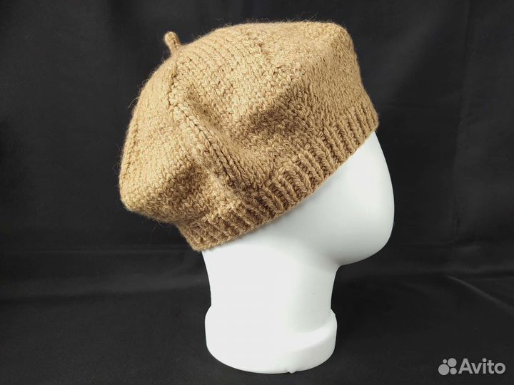 Берет тёплый женский Ог 57-59 см. Ручная работа