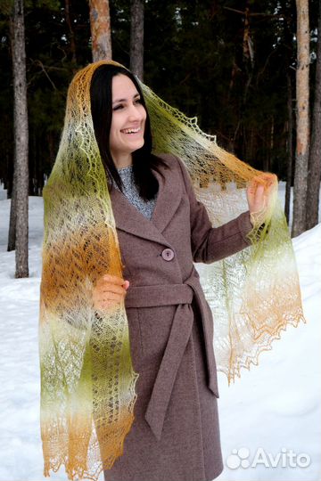 Пуховый палантин/платок/шаль