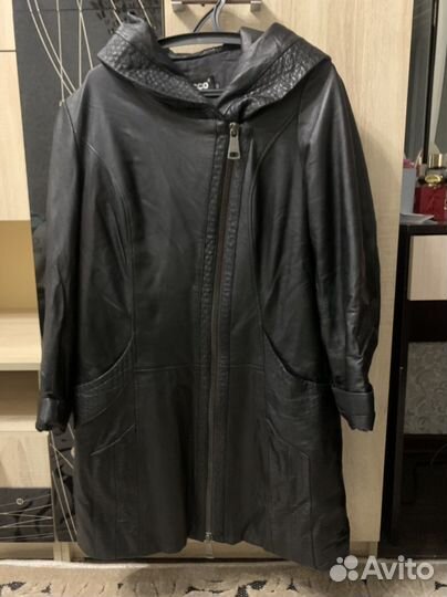 Плащ, натуральная кожа, размер 50