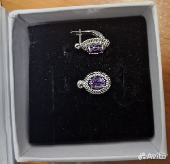 Серьги 925 с амазонитом