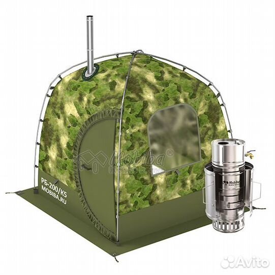 Походная баня «Кайфандра» рб-200/К5 с печью Жига 3