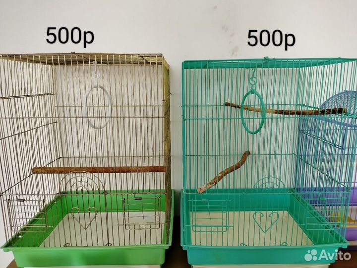 Клетки, кормушки, качели для попугаев