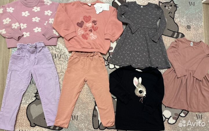 Пакет вещей на девочку 104 zara hm