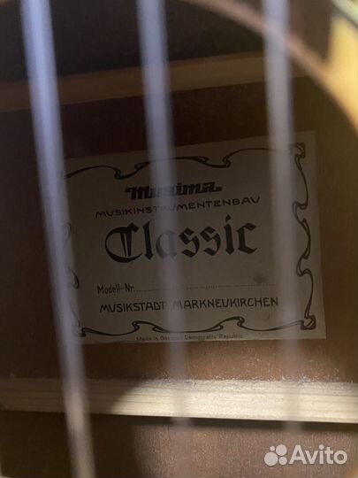 Классическая гитара Musima ГДР с чехлом