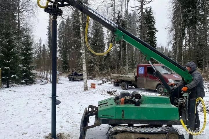 Монтаж винтовых свай