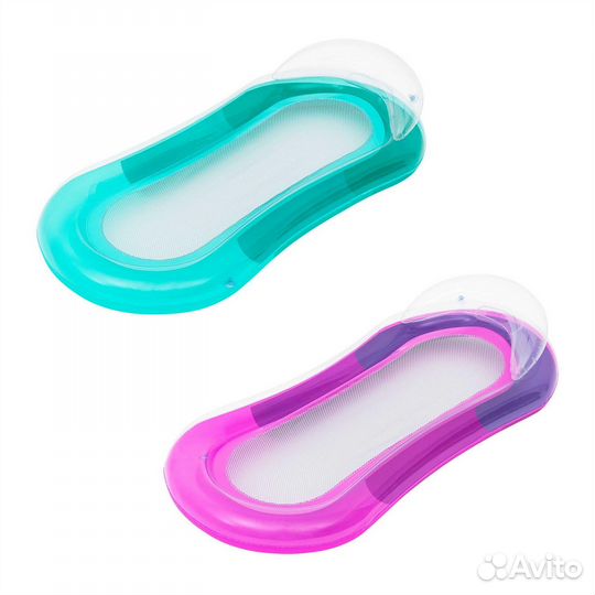 Надувной матрас-шезлонг для плавания 160х84см 