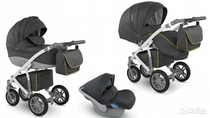 Коляска 3 в 1 camarelo sirion eco