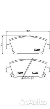 Колодки тормозные дисковые К-Т honda civic viii