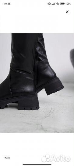Сапоги ботфорты зимние 37