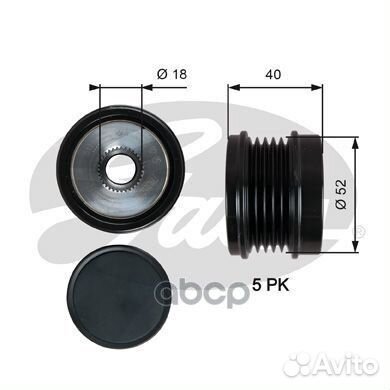Шкив генератора mb a/b/cla/gla-cl 12- OAP7209 G