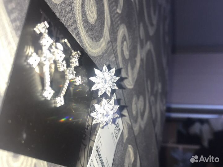 Серебряные серьги новые